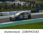 Small photo of Dunfermline, Fife - August 12th 2023: Sam Osborne #77 Driving For NAPA Racing UK Qualifying For The British Touring Car Championship BTCC Knockhill Circuit Scotland 2023