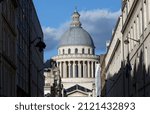 Small photo of The Pantheon is a secular mausoleum containing the remains of distinguished French citizens.Located in the 5th arrondissement on the Mountain of Saint Genevieve, it looks out over all of Paris.