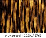 Small photo of This is a background image with gold streamlines drawn with a brush on a black background