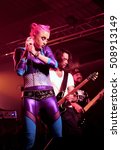 Small photo of The Engine Rooms Southampton - October 28th 2016: Christina Chriss vocalist with Kaleido performing at Engine Rooms, Southampton, October 28 2016 in Southampton, Hampshire, UK