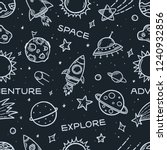 space elements hand drawn... | Shutterstock .eps vector #1240932856