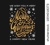 merry christmas and happy new... | Shutterstock .eps vector #1854018373
