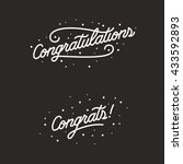 congratulations. hand lettering ... | Shutterstock .eps vector #433592893