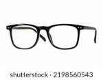 Black glasses isolated on white	
