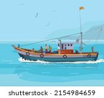Colorful Fishing Boat On The...