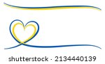 blue and yellow heart   ukraine ... | Shutterstock .eps vector #2134440139