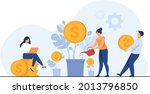 young investors working for... | Shutterstock .eps vector #2013796850