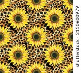 Sunflowers Seamless Pattern ...