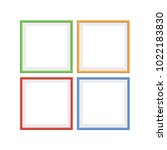 set of colorful wooden frames.... | Shutterstock .eps vector #1022183830