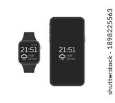 smart watch and smart phone... | Shutterstock .eps vector #1898225563