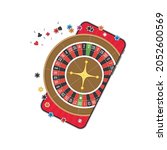 smart phone with casino... | Shutterstock .eps vector #2052600569