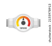 round temperature gauge ... | Shutterstock .eps vector #2155978913