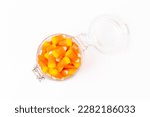 Candy corn isolated on white...