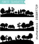 vector horizontal silhouettes... | Shutterstock .eps vector #350897729