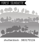 horizontal banners  forest in a ... | Shutterstock .eps vector #383170126