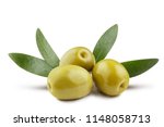 Delicious green olives with...