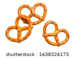Salty pretzels  isolated on...