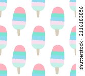 colorful ice cream on a white... | Shutterstock .eps vector #2116183856