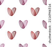 heart shaped lines. hand drawn... | Shutterstock .eps vector #2116946516