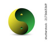 green 3d yin yang vector... | Shutterstock .eps vector #2173665369
