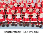 several santa clause made of... | Shutterstock . vector #164491583