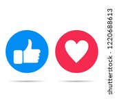 thumbs up and heart icon on a... | Shutterstock .eps vector #1220688613