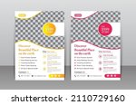 travel flyer design template ... | Shutterstock .eps vector #2110729160