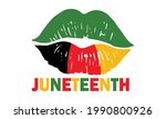 juneteenth lips black history... | Shutterstock .eps vector #1990800926