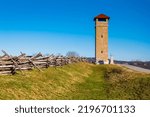 Bloody Lane and Observation Tower, Antietam National Battlefield, Maryland USA, Sharpsburg, Maryland
