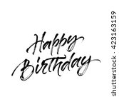 happy birthday inscription with ... | Shutterstock .eps vector #423163159