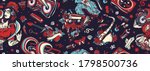 retro music seamless pattern.... | Shutterstock .eps vector #1798500736