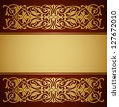 vector vintage gold border... | Shutterstock .eps vector #127672010