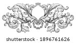 vintage baroque floral frame... | Shutterstock .eps vector #1896761626