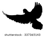silhouette of a flying dove on... | Shutterstock .eps vector #337365143