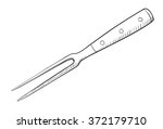 serving fork  | Shutterstock .eps vector #372179710