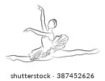 dancing ballerina | Shutterstock .eps vector #387452626