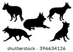 german shepherd silhouette... | Shutterstock .eps vector #396634126