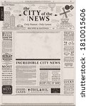 newspaper page. daily news old... | Shutterstock .eps vector #1810015606