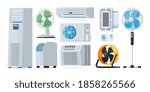 air conditioner heating and... | Shutterstock .eps vector #1858265566