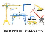 truck crane and tower mechanism ... | Shutterstock .eps vector #1922716490
