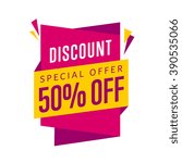 discount tag with special offer ... | Shutterstock .eps vector #390535066
