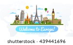 welcome to europe travel... | Shutterstock .eps vector #439441696