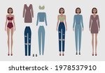 Paper Doll With Set Of Basic...
