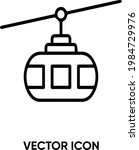 Ski Lift Vector Icon. Modern ...