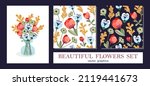 cute bouquet of flowers in a... | Shutterstock .eps vector #2119441673