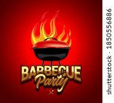 bbq red poster designs  party... | Shutterstock .eps vector #1850556886