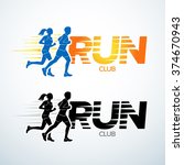 Run Club Logo Template. Sport...