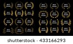best award mega set. vector... | Shutterstock .eps vector #433166293