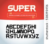 'super letters' isolated on... | Shutterstock .eps vector #538393456