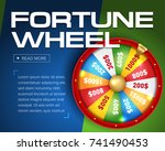 wheel of fortune 3d object... | Shutterstock .eps vector #741490453